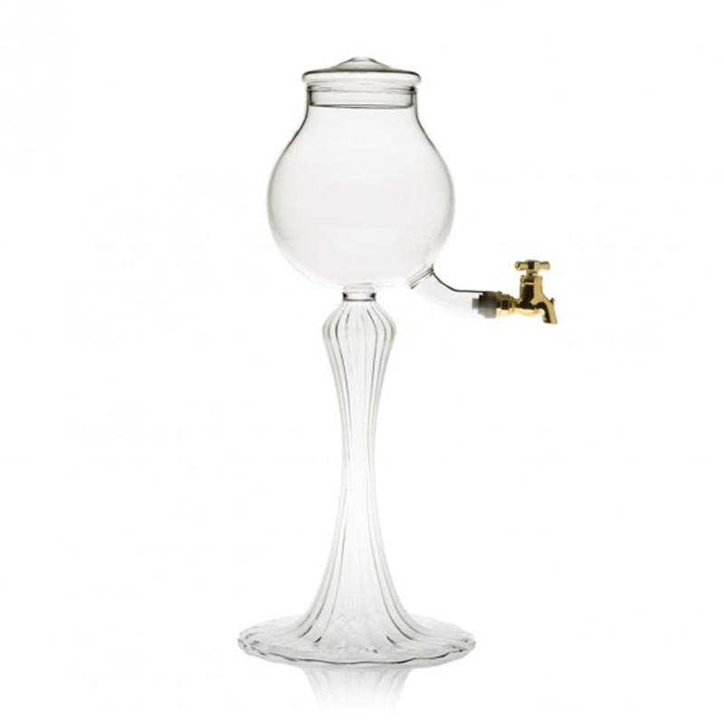 100% Chef إبريق تقديم كوكتيل زجاجي مع صنبور 100% شيف، 600 مل