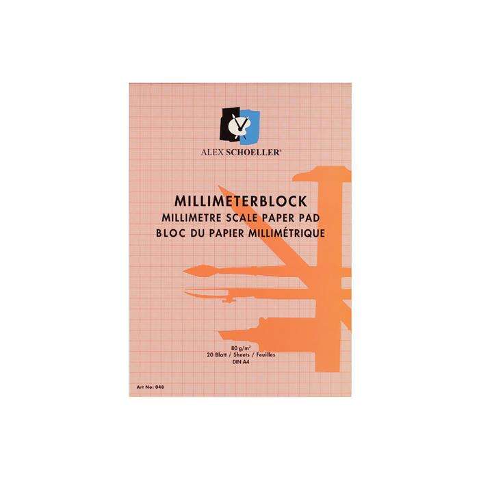 Alex Schoeller أليكس شولر قالب ميليميتري A4 80 جرام 20 ورقة أحمر