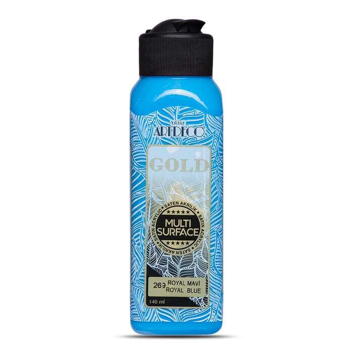 Artdeco طلاء أكريليك ساتان ذهبي متعدد الأسطح من ارتديكو 140 مل أزرق ملكي 269