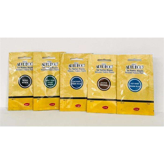 Artdeco ارتديكو مسحوق صبغ الأقمشة 13 جم أخضر كاكي