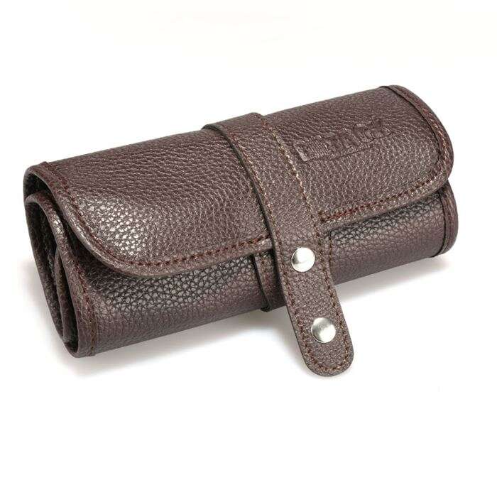 BBack بي باك حامل أقلام رول من الجلد الصناعي 36 حجرة بني