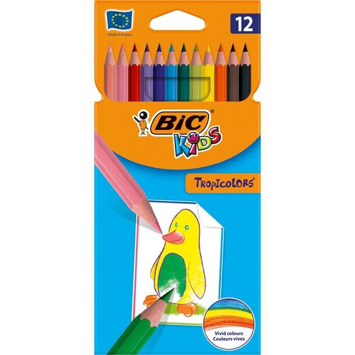 Bic أقلام رصاص ملونة للأطفال من بيك، 12 علبة