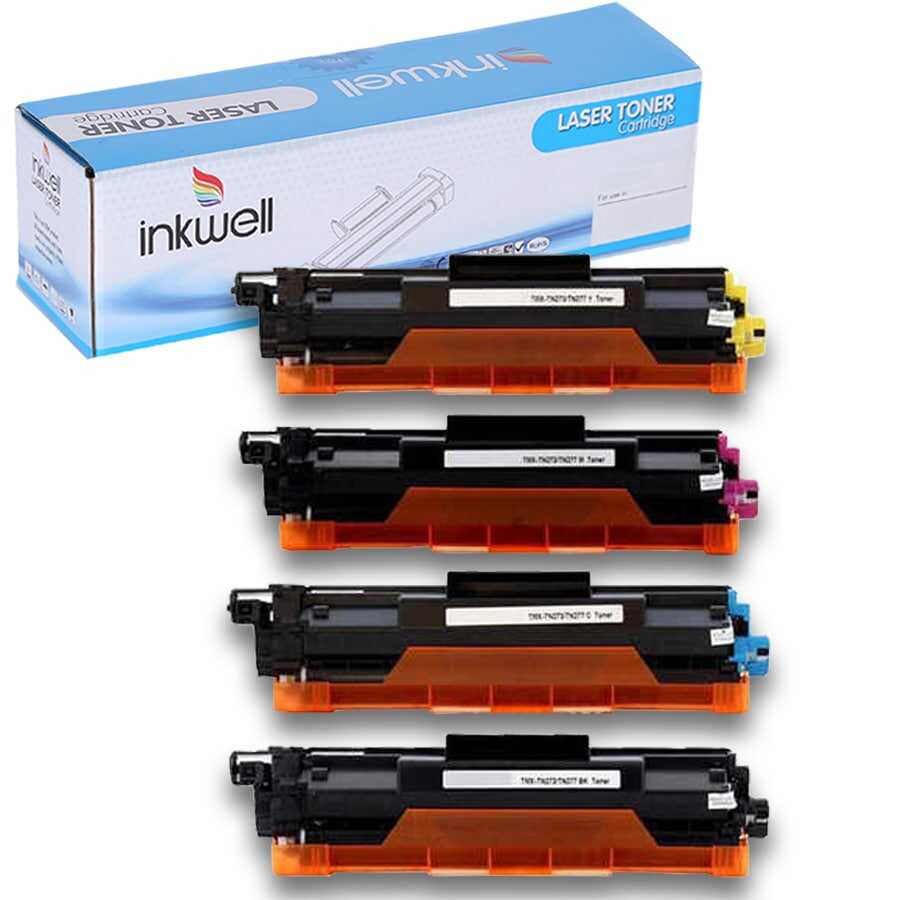 مجموعة حبر متوافقة من Brother Tn-277/tn-273 بجميع الألوان