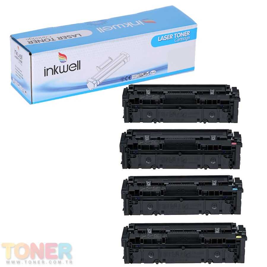 مجموعة حبر متوافقة مع Canon Lbp612cdw جميع الألوان Crg-045