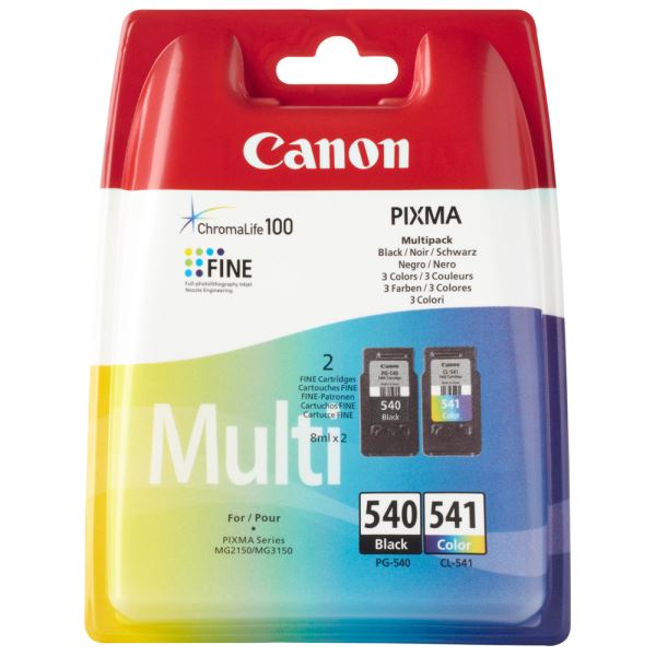 Canon Pg-540bk + Cl-541 2 خرطوشة حبر كومبو Mg3550