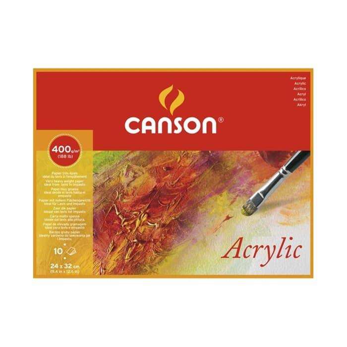 Canson قالب كانسون أكريليك 24x32 سم 400 جرام 10 ورقة