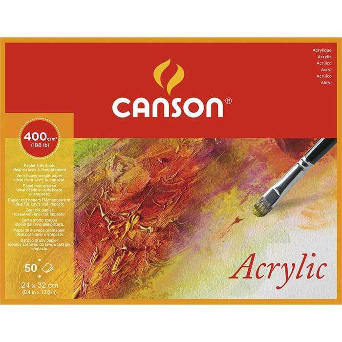 Canson قالب كانسون أكريليك 24x32 سم 400 جرام 50 ورقة