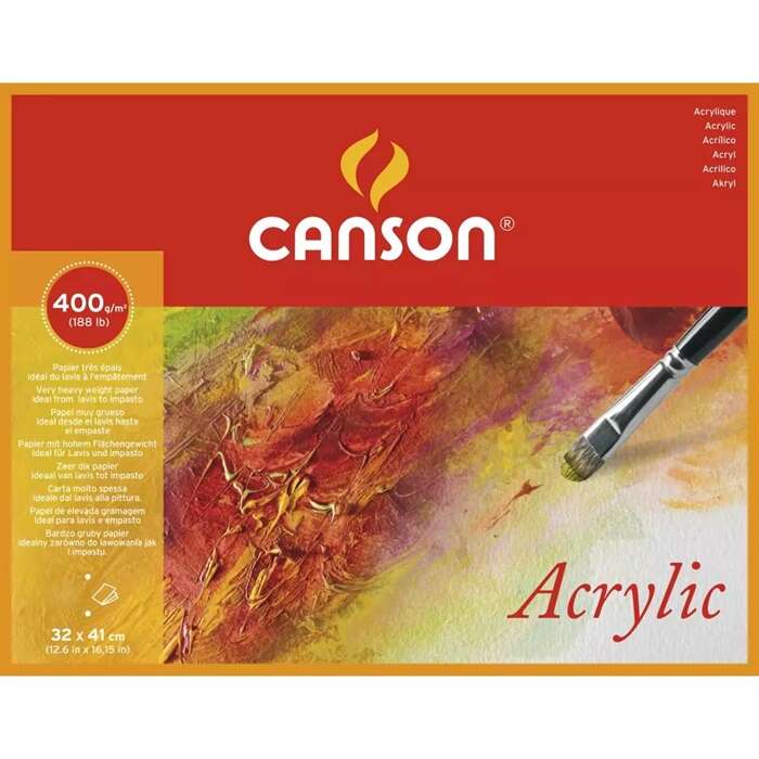 Canson دفتر كانسون أكريليك مقاس 32×41 سم 400 جرام 50 ورقة