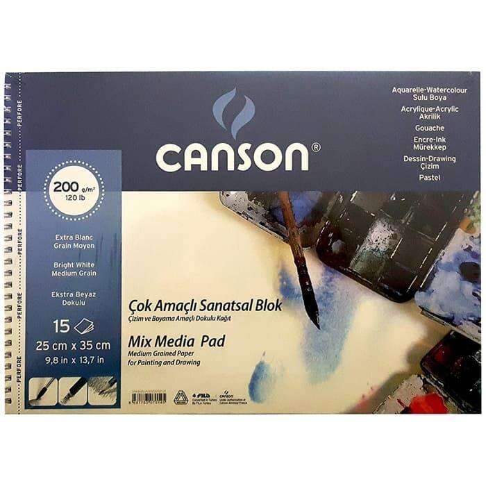 Canson قالب فني كانسون متعدد الأغراض 25x35 سم 200 جم 15 ورقة