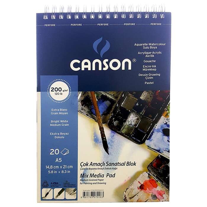 Canson قالب فني كانسون متعدد الأغراض A5 200 جرام 20 ورقة