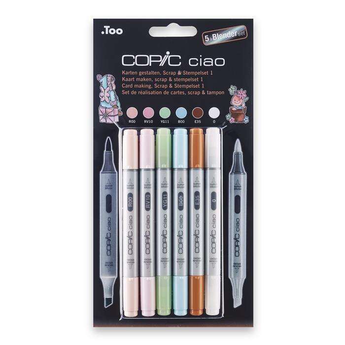 Copic مجموعة خلاط كوبيك تشاو 5+ مجموعة ستيمبل 1