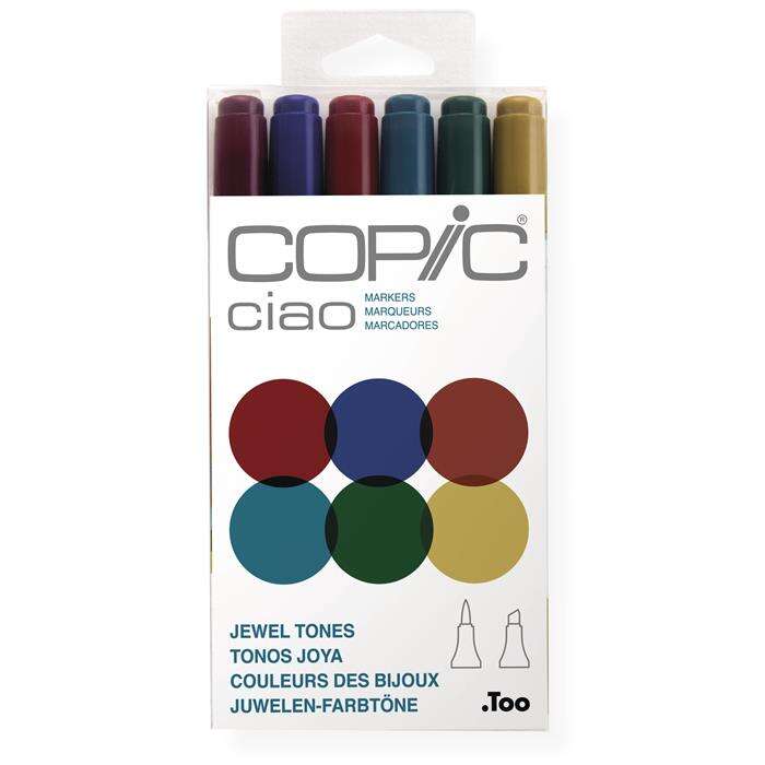Copic مجموعة ألوان جويل كوبيك تشاو مكونة من 6 قطع