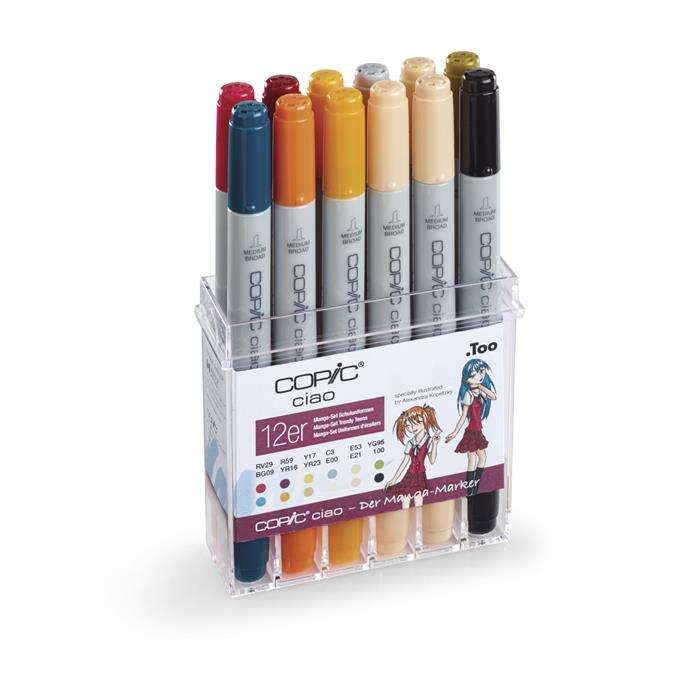 Copic مجموعة كوبيك تشاو العصرية للمراهقين مكونة من 12 قطعة