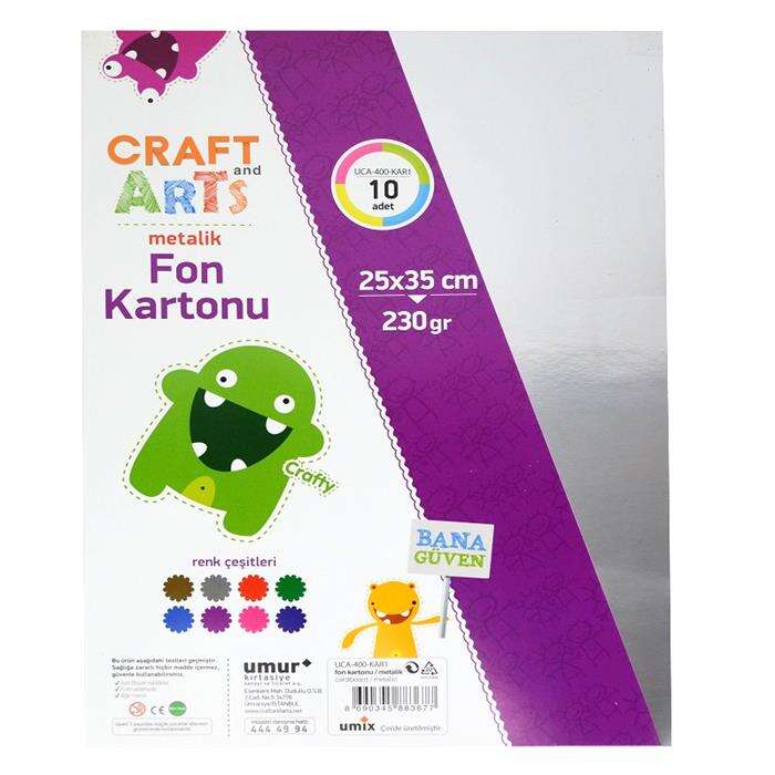 Craft and Arts كرافت آند آرتس ورق مقوى معدني مقاس 25x35 سم 10 عبوات N:uca-400