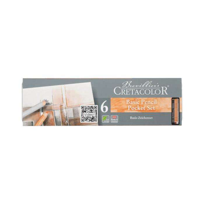 Cretacolor مجموعة أقلام الرصاص الأساسية من كريتا كولور 6 قطع