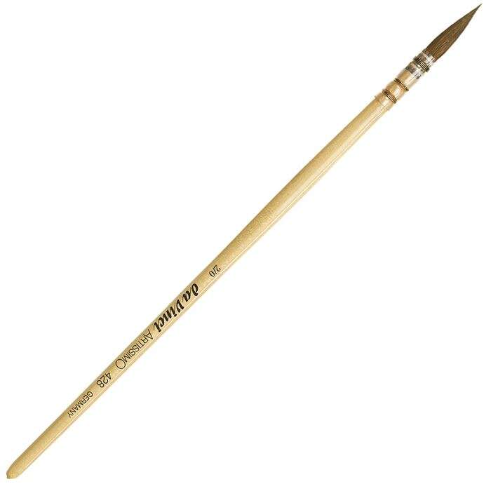 Da Vinci فرشاة ألوان مائية مستديرة من سلسلة دافنشي 428 أرتيسيمو كولينسكي ذات شعيرات حمراء اللون رقم: 2/0