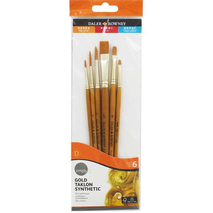 Daler Rowney طقم فرش دالر روني 6 قطع