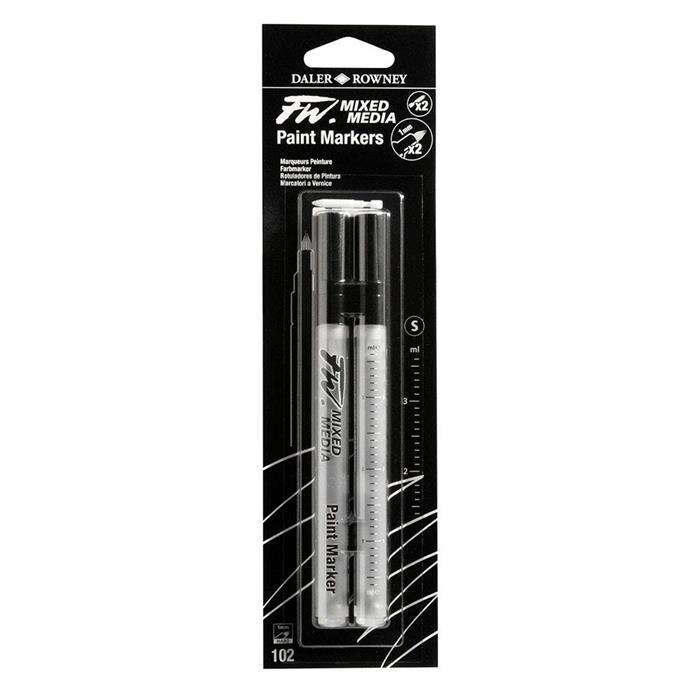 Daler Rowney Fw Mixed Media 2 مجموعة أقلام فارغة 1-2 مم 101