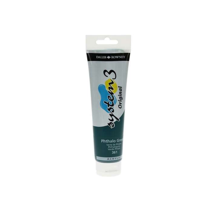 Daler Rowney دالر روني سيستم 3 طلاء أكريليك 150 مل فثالو جرين 361