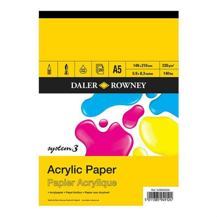 Daler Rowney لوحة ديلر روني سيستم 3 أكريليك A5