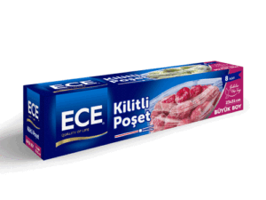 ECE أكياس ثلاجة زيبلوك من إيسي، حجم كبير، 8 عبوات