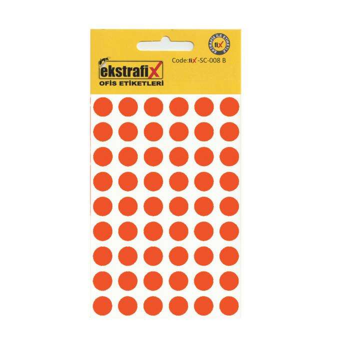Ekstrafix ملصق اكسترا فيكس دائري 10 ملم برتقالي