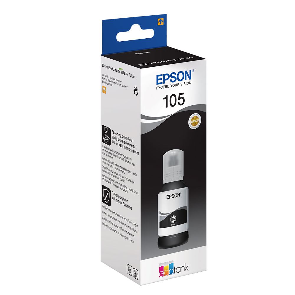 Epson إبسون 105 C13t00q140 الحبر الأسود الأصلي