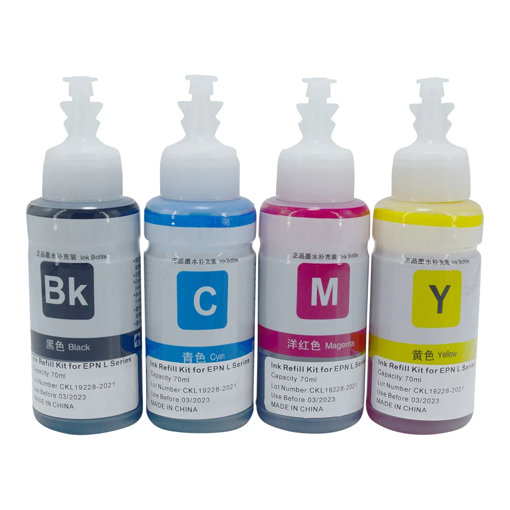 مجموعة حبر Epson L200 T664 المتوافقة مع 4 ألوان