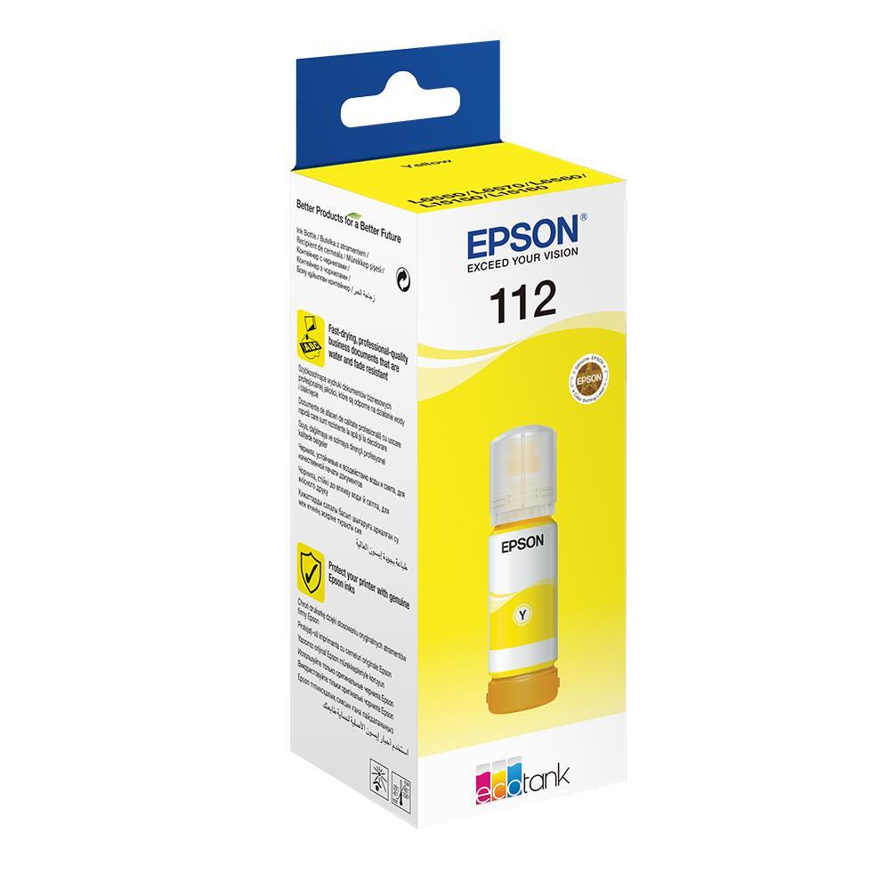 خرطوشة الحبر الأصفر Epson T112 (c13t06c44a) Ecotank L15150-l15160