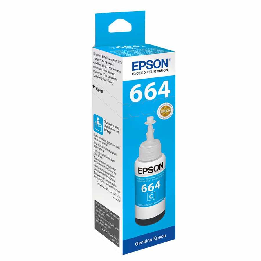 Epson إبسون T6642 L100/ L200/ L300 (c13t66424a) حبر سماوي 70 مل