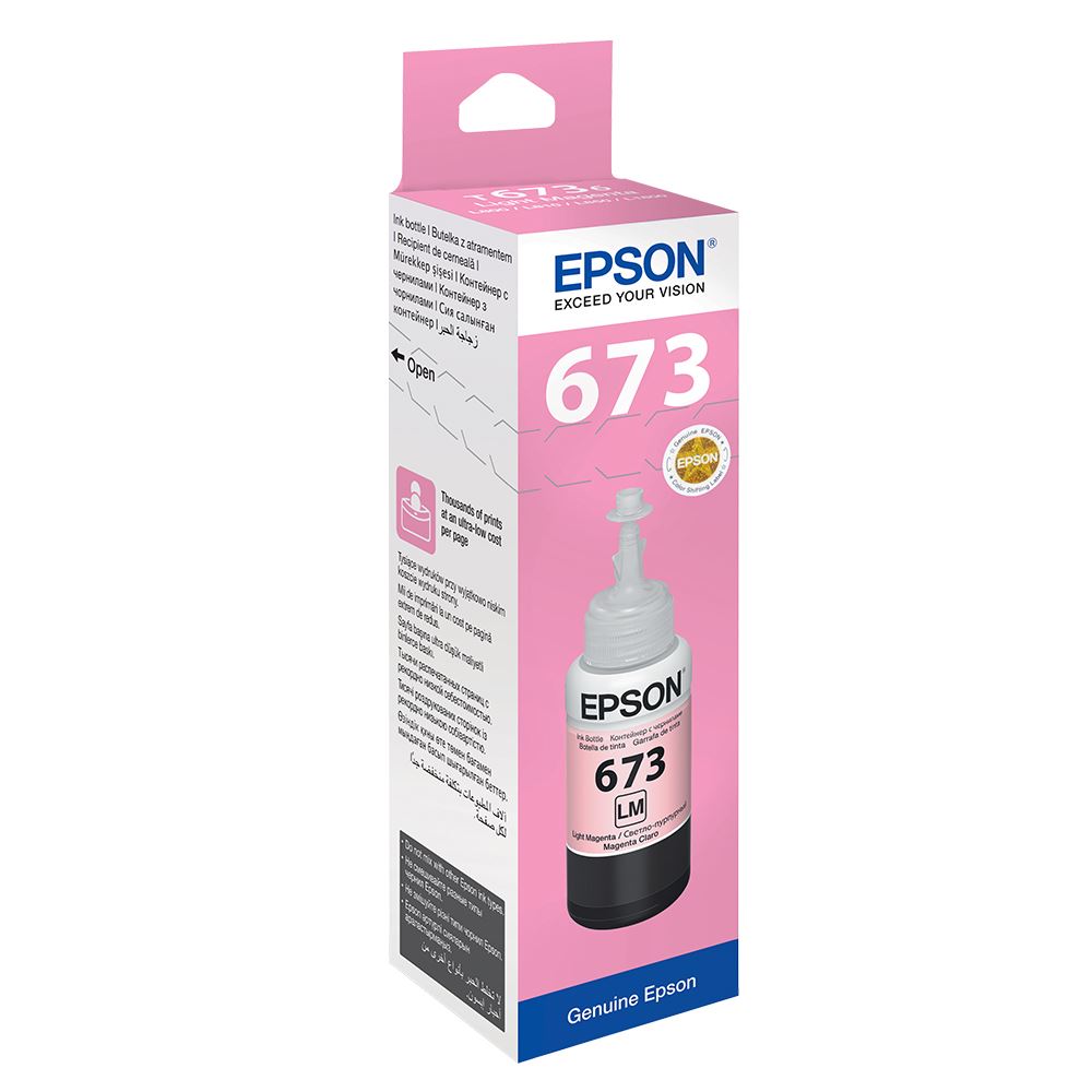 Epson إبسون T6736 C13t67364a الحبر الأصلي باللون الأحمر الفاتح