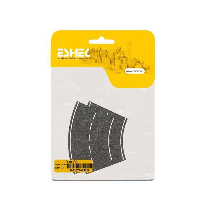 Eshel نموذج إيشيل بمقياس 1: 100 من الورق المقوى للأرضيات الجانبية للطرق الجانبية، مجموعة مكونة من قطعتين