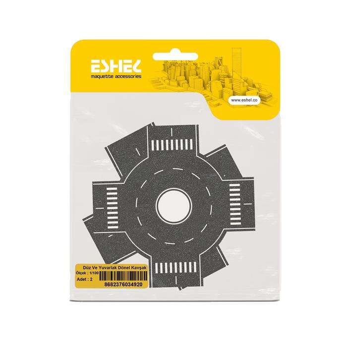 Eshel نموذج إيشيل بمقياس 1:200 دوار مستقيم ومستدير مقاس 100 × 100 مم قطعتين كرتون