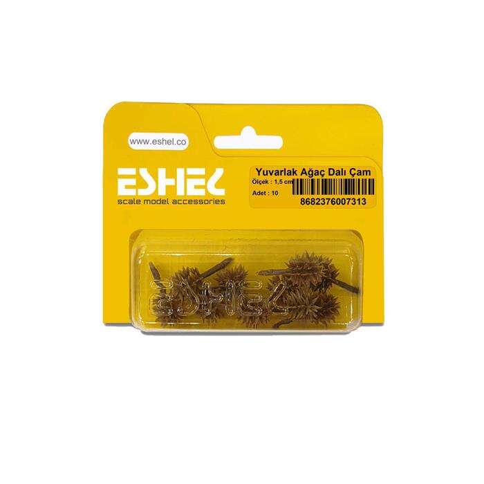 Eshel موديل ايشيل غصن شجرة صنوبر دائري 1.5 سم 10 قطع