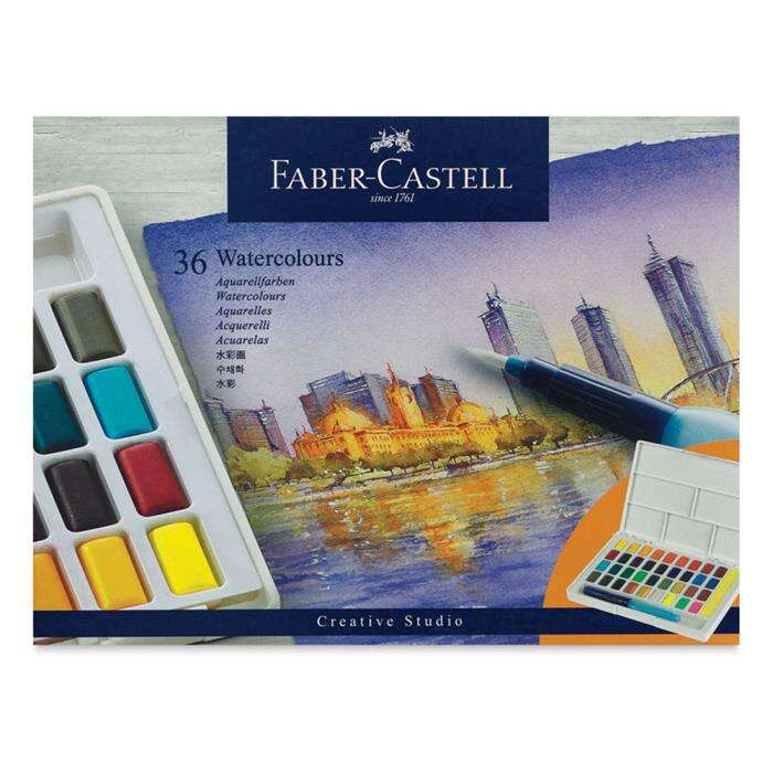 Faber Castell مجموعة ألوان مائية من فابر كاستل كريتيف ستوديو، 36 قطعة