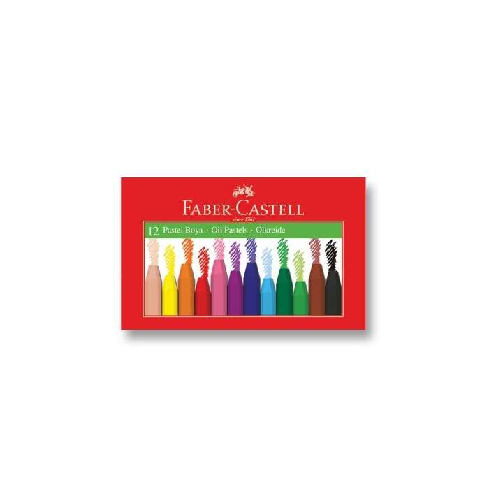Faber Castell طقم ألوان شمع فابر كاستل أحمر 12 قطعة