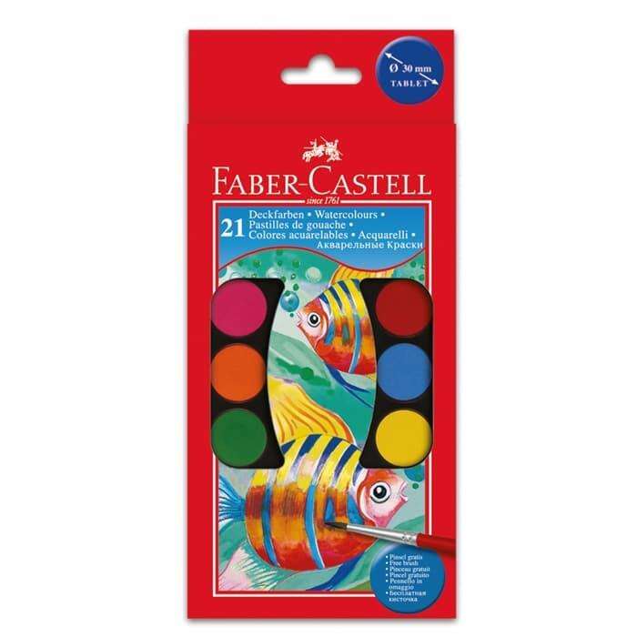 Faber Castell مجموعة ألوان مائية من فابر كاستل مكونة من 21 لونًا