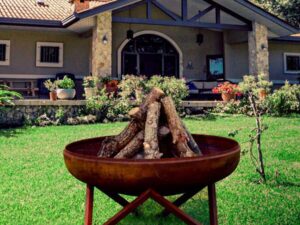 POOLLINE مدفأة حديقة بوللاين ريفية تعمل بحرق الأخشاب