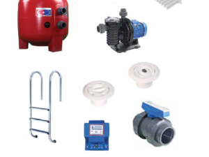 DİĞER مجموعة مواد بناء حمام السباحة كاملة 100 م3