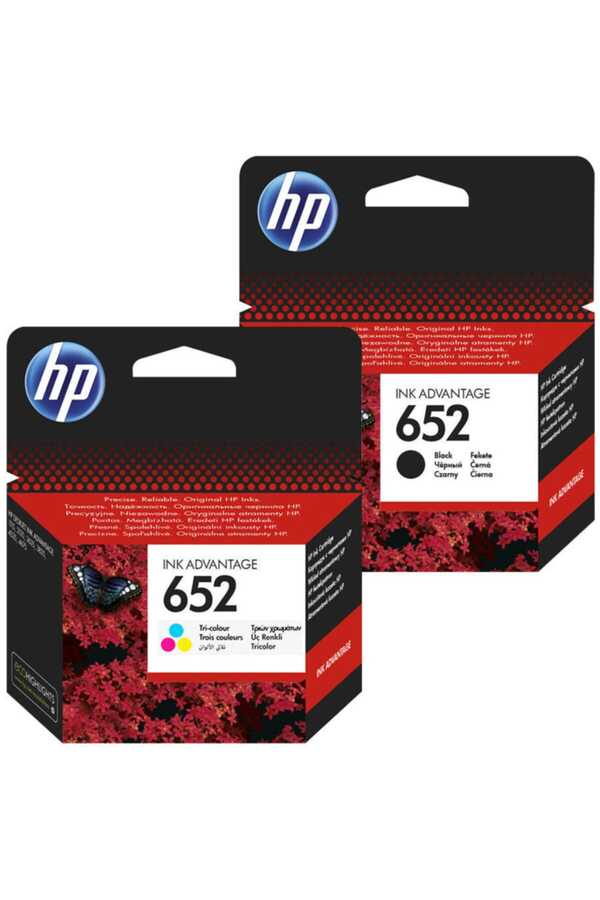طقم خرطوشة HP 652 لون أسود أصلي