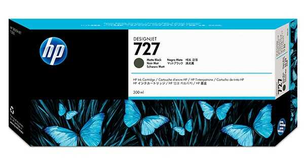 خرطوشة HP 727 الأصلية باللون الأسود غير اللامع C1q12a سعة 300 مل