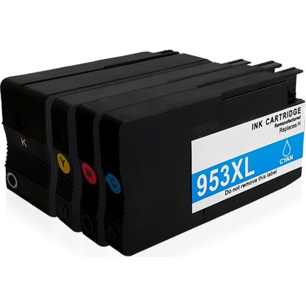 مجموعة خرطوشة HP 7720 المكافئة عالية السعة لجميع الألوان 953xl