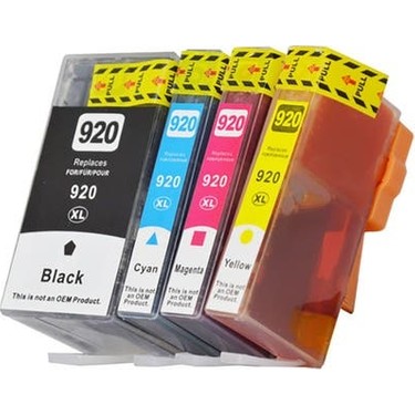مجموعة خراطيش متوافقة مع HP 920xl جميع الألوان