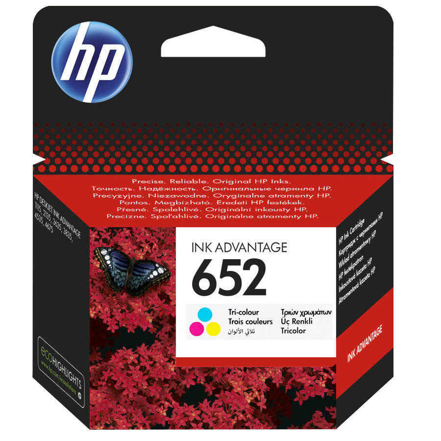 HP خرطوشة حبر ملونة إتش بي ٦٥٢ (f6v24a)