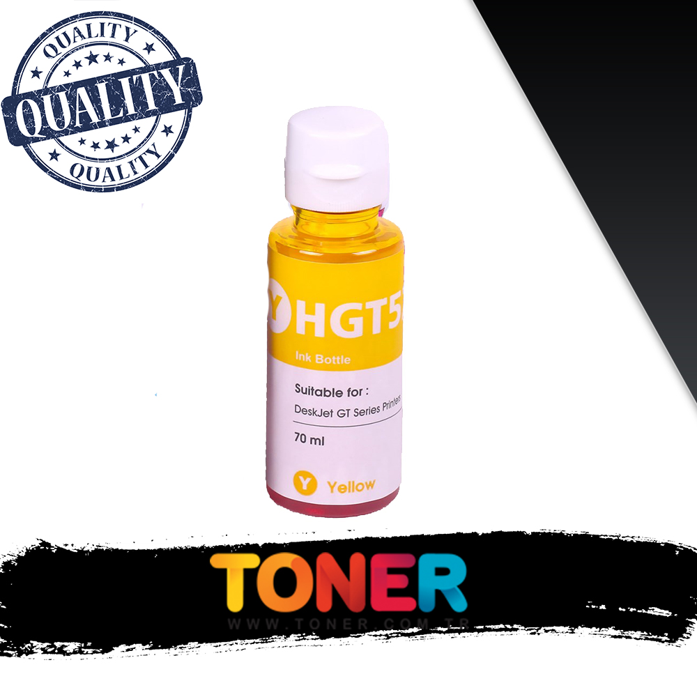 خرطوشة حبر متوافقة مع HP GT52 باللون الأصفر