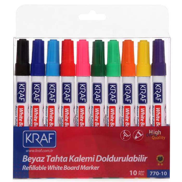 Kraf طقم أقلام سبورة كراف 10 ألوان