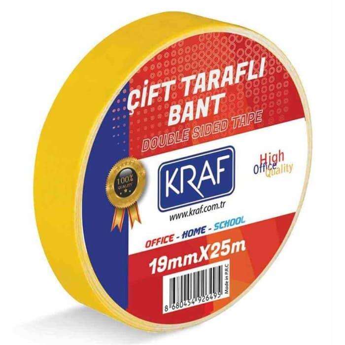 Kraf شريط كراف مزدوج الجوانب 19 مم × 25 م