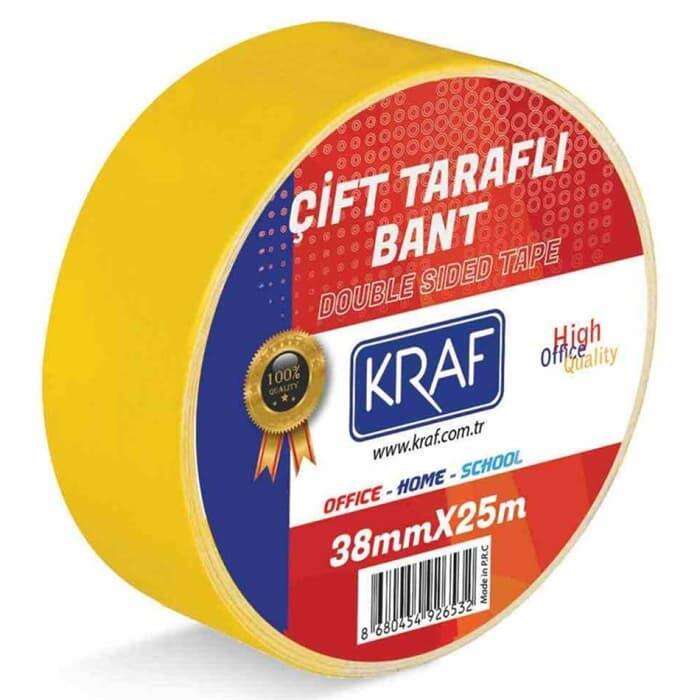 Kraf شريط كراف مزدوج الجوانب 38 مم × 25 م