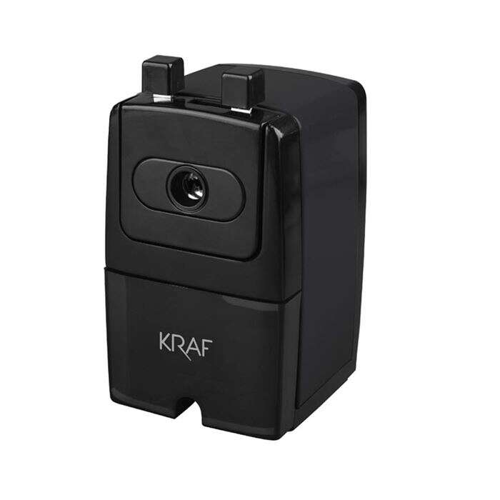 Kraf مبراة قلم رصاص بمقبض من كرافت G690 باللون الأسود