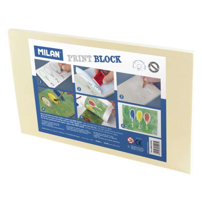 Milan لوحة طباعة تشكيل مطاط ميلان 14.2x10 سم